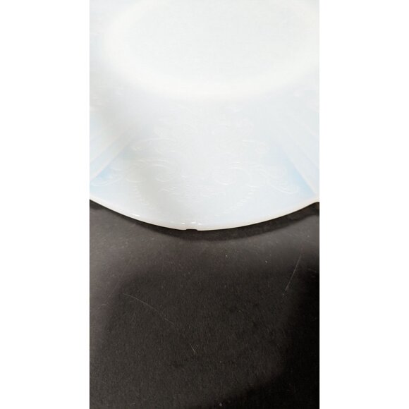 Macbeth-Evans American Sweetheart Monax White Opalescent Salver Plate Vintage - Picture 5 of 13